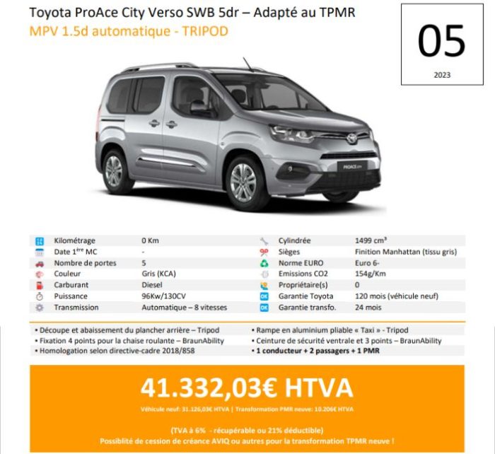Toyota ProAce City verso 05 - Adaptation TPMR