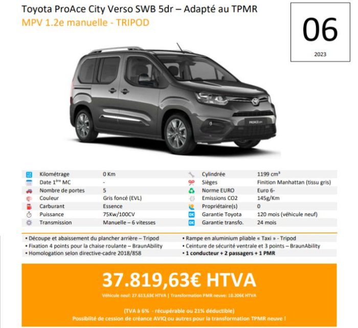 Toyota ProAce City verso 06 - Adaptation TPMR