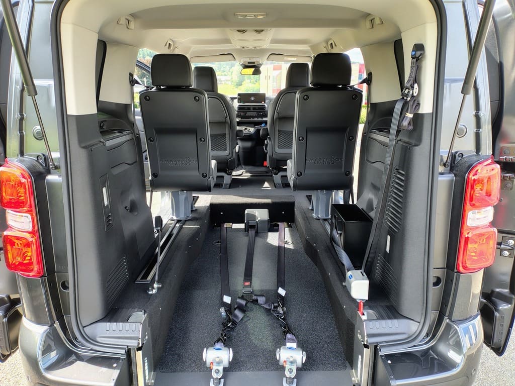 toyota belux proace verso M decoupe abaissement plancher arriere