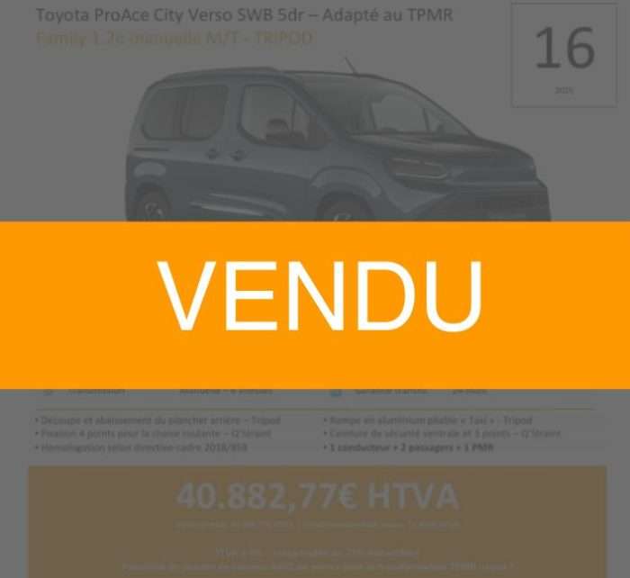 Toyota ProAce 16 - Vendu